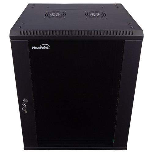 NavePoint Performance Series 15U 450mm Networking Cabinet - Black - Picture 3 of 6