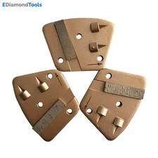 Bolt-on Diamond Floor Grinding Discs, Quarter Round PCD w/Seg, Clockwise