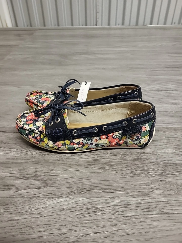 Ladies Sebago Bala Liberty Moccasins Boat Shoes. Floral Print. UK 3.5 W slip on - Image 2 of 4