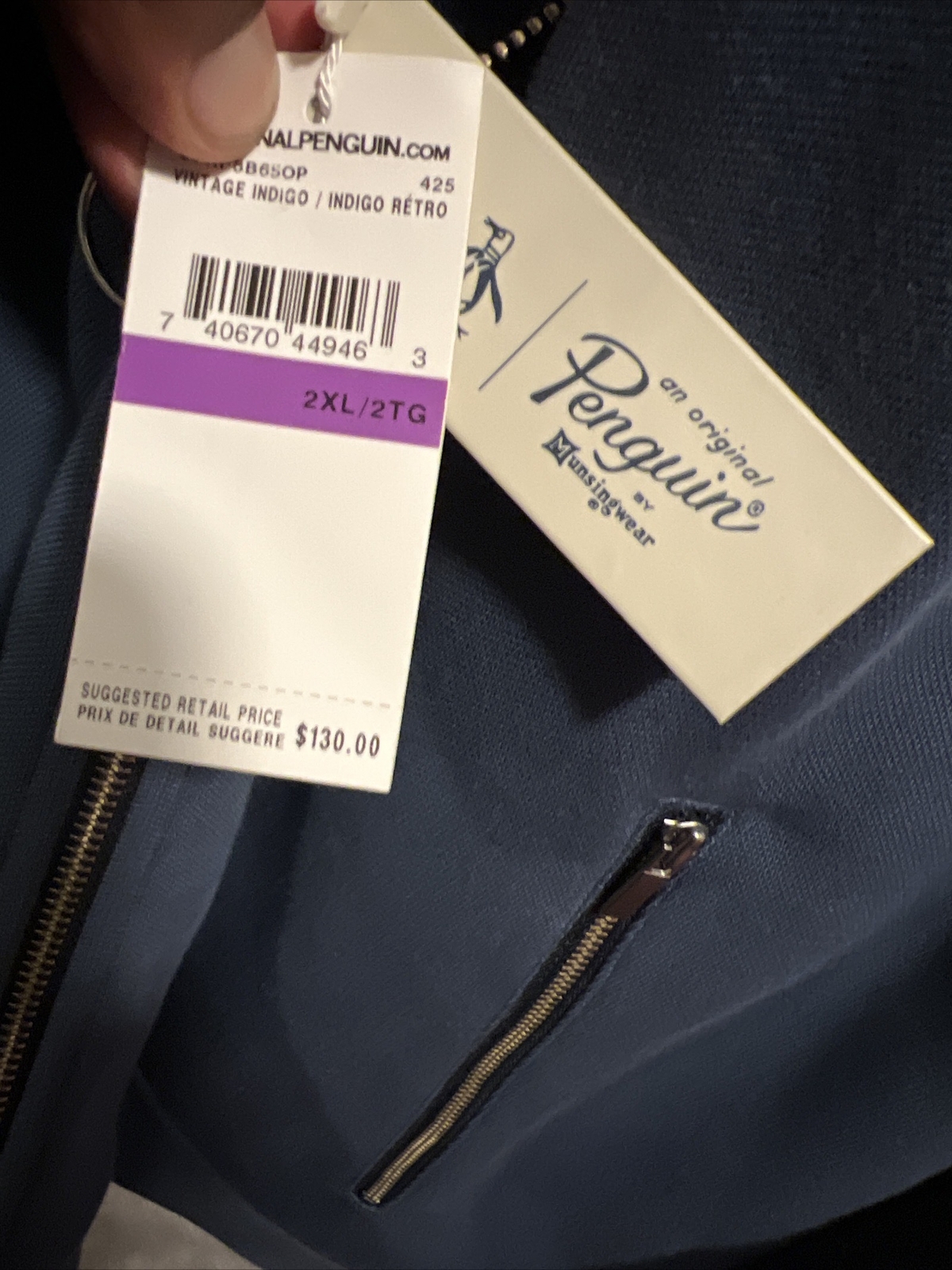 Munsingwear Original Penguin Two Tones Men's Jacket Sweater 2XL Full Zip $130 image 7