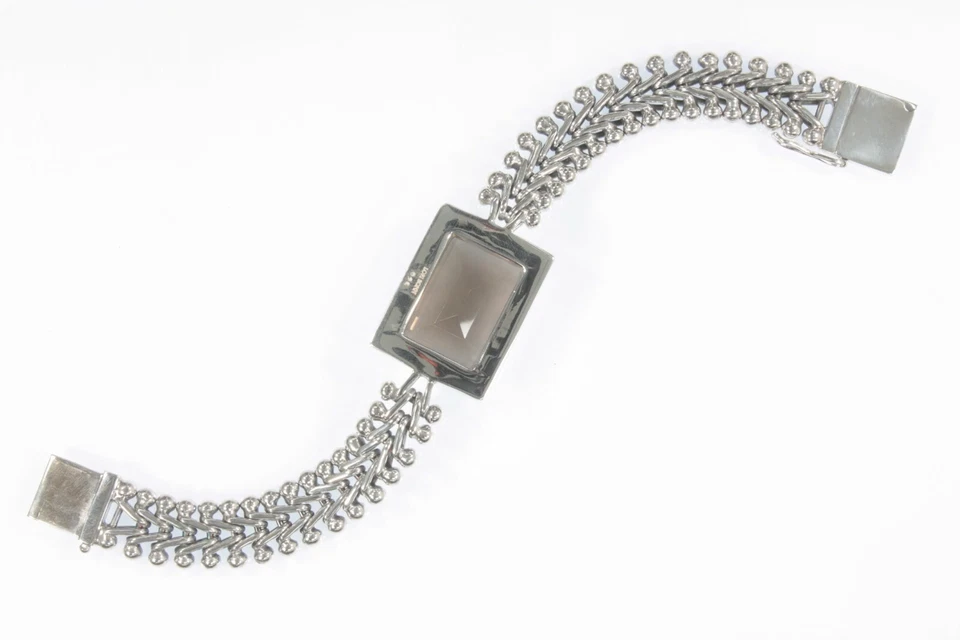 Pulsera Lori Bonn de plata de ley corte esmeralda topacio ahumado Foto 3 de 3