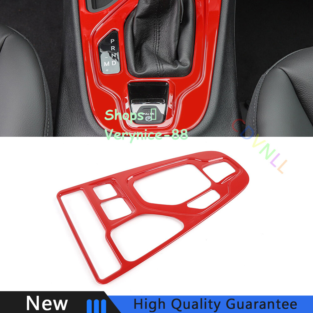 Fit For Jeep Cherokee 2019-2020 Bright Red Central Console Gear Shift Cover Trim