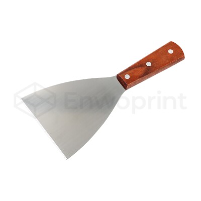 Wooden and Stainless Steel Spatula Scraper 107mm - Removal Tool for 3D Printing