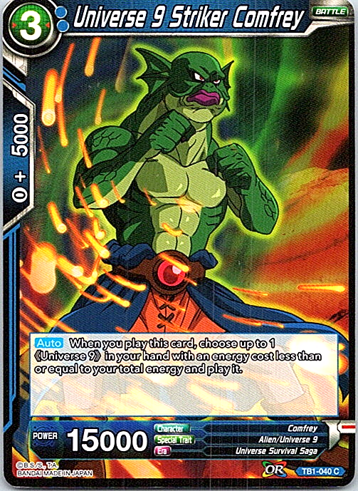Universe 9 Striker Comfrey TB1-040 C Dragon Ball Super Card TCG X1