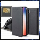 For APPLE IPHONE XS MAX FLIP CASE BOOK LUXURY BLACK COVER LEATHER WALLET STAND