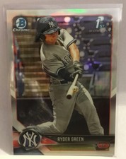 2018 BOWMAN CHROME RYDER GREEN 1ST ROOKIE REFRACTOR #84 YANKEES MSK