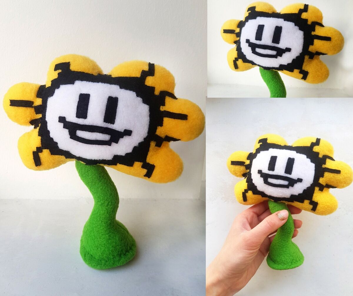 Undertale Inspired Flowey Plush Handmade Soft Plushie 7 in 