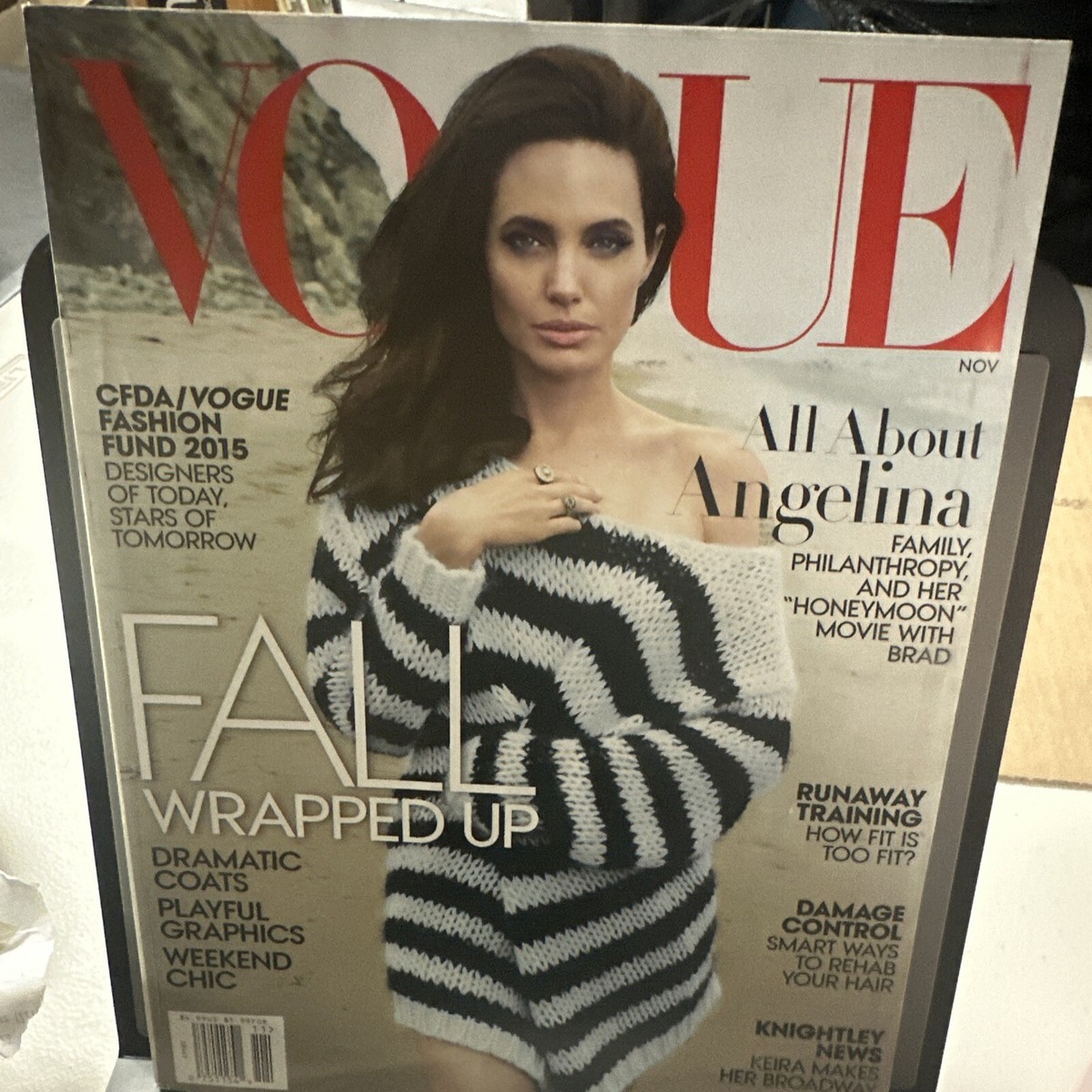 Vogue Magazine November 2015 Angelina Jolie Fall Wrapped Up