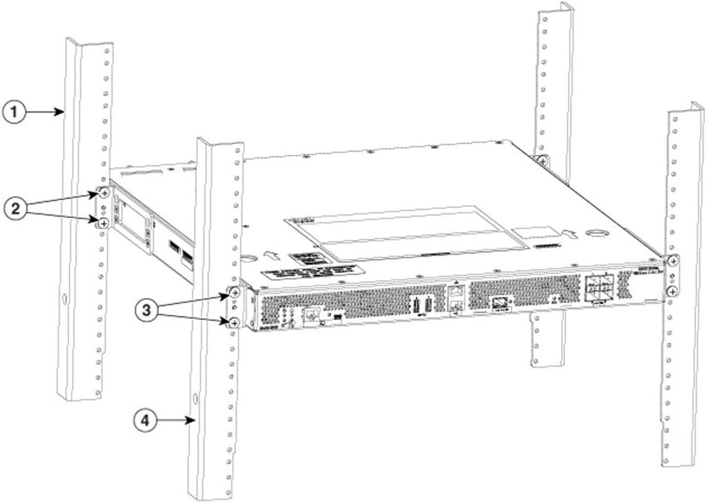 Rack Mount Kit Compatible with Cisco Catalyst 9800-40-K9 Wireless Silver 