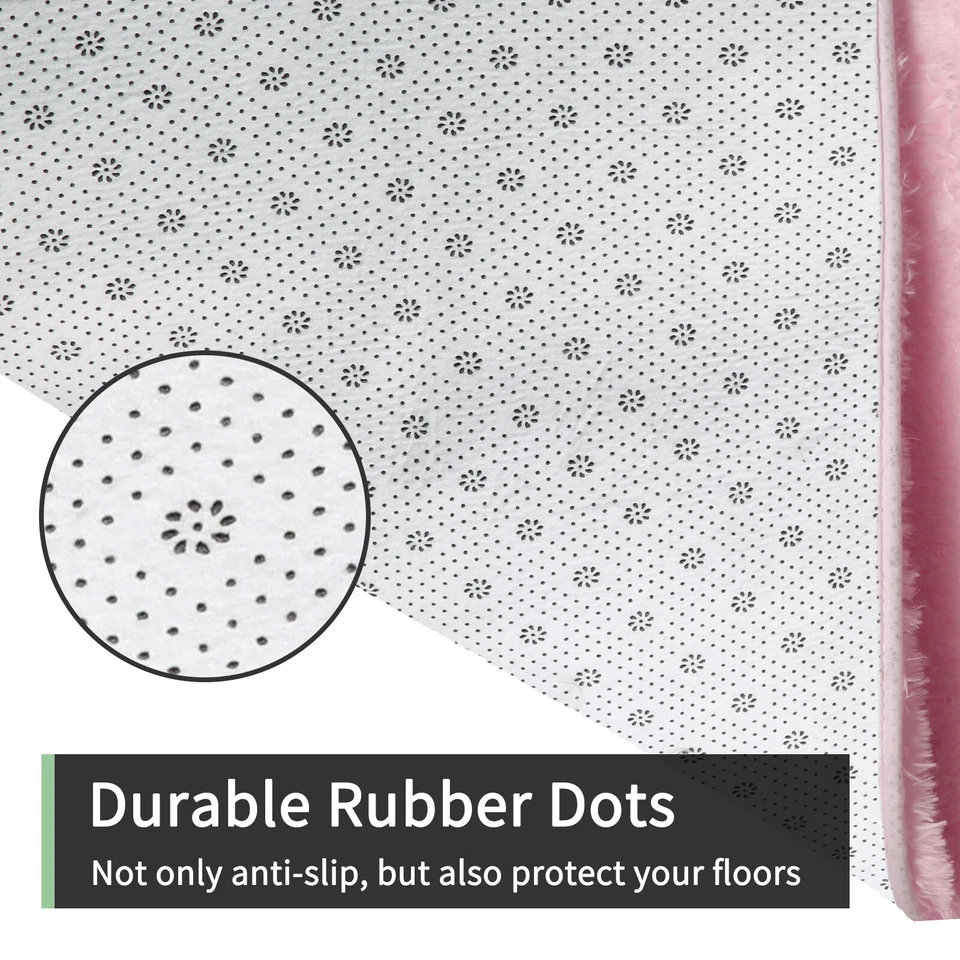 Alfombra grande peluda - alfombra de felpa, suave, antideslizante para sala de estar y dormitorio Foto 4 de 4