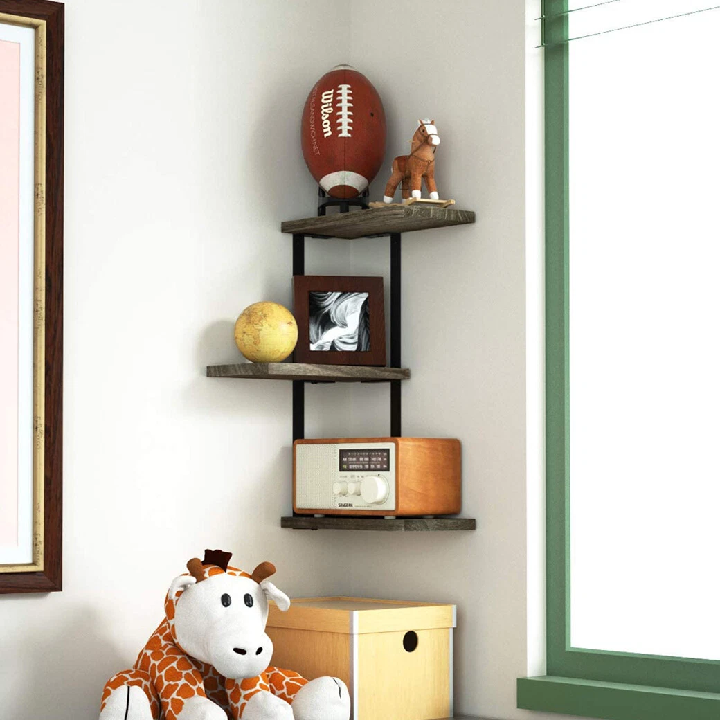 Wood bedroom corner shelves outlet