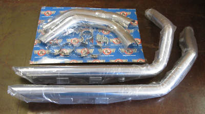 Cycle Shack 2'' X 40'' Chrome Drag Pipes for Harley Davidson Sportster 2004-13 2.0