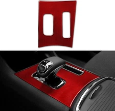 LHD Red Real Carbon Fiber Console Gear Shift Panel Trim Fits 11-14 Chrysler 300
