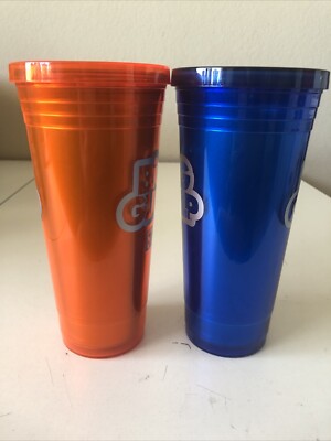 2) 7-Eleven 7 Eleven Insulated Tumbler 7-11 Pacific Sand Blast