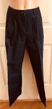 TOMMY HILFIGER, Size 6, Blue, Front Pleated, Cotton Pants, with 31  Inseams. NEW
