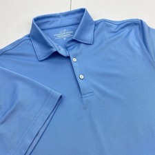 Vineyard Vines Shirt Men's size Medium polo stretch performance Golf Pique blue