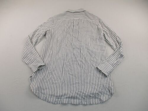 Banana Republic Parker Tunic Fit Shirt Womens Small White Button Up Long Sleeve - Picture 3 of 7