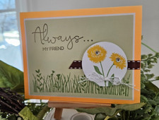 STAMPIN UP CARD KIT -FLOWERS ALWAYS MY FRIEND CARD KIT MAKES 4 25.127