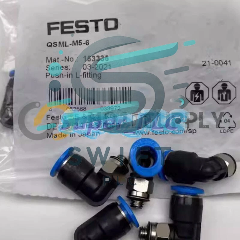 NEW 100PCS FESTO Qsml-M5-6 153335 Push in fitting mini series - Image 2 of 2