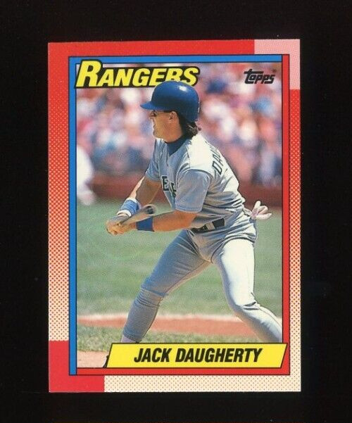 1990 TOPPS TIFFANY #52 JACK DAUGHERTY ROOKIE RC TEXAS RANGERS