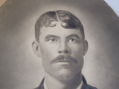2 Large Antique Oval Portrait Photographs Men Unframed - Picture 15 of 19