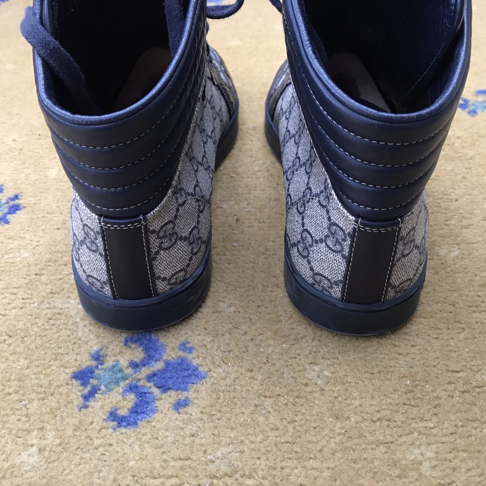 Gucci Trainers Sneaker Shoes High Top Croc Canvas Monogram Mens UK 6 US 7 EU 40 thumbnail 6