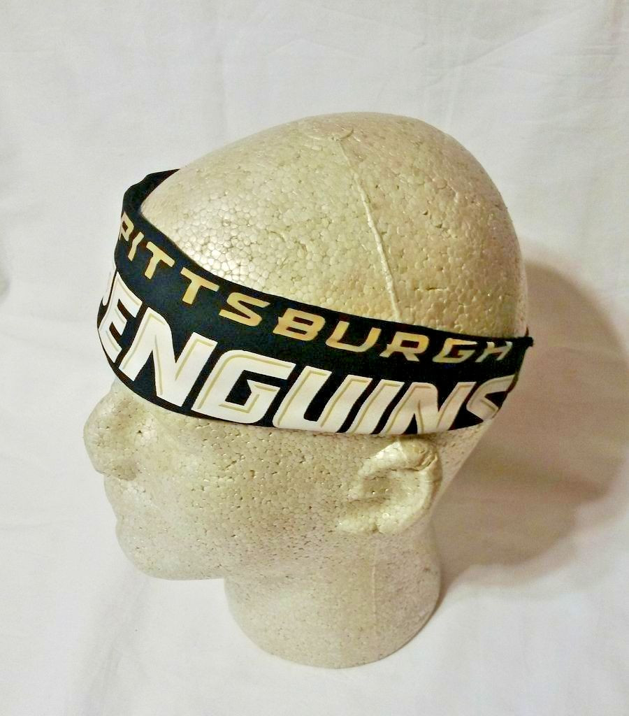 PITTSBURGH PENGUNS HEAD BAND WOMENS FANBAND HAIR BAND BLACK HEADBAND eBay