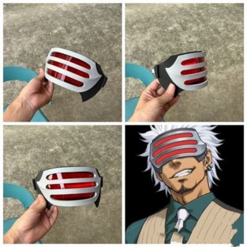 Ace Attorney Cosplay Souryuu Kaminogi Godot Visual Mask Goggles Prop Anime New - Picture 5 of 6