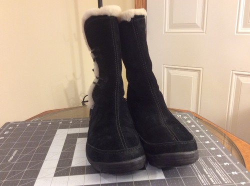 Merrell Yarra wasserdichte Damen-Wildlederstiefel 200 Gramm Primaloft schwarz Größe 9 - Bild 2 von 11