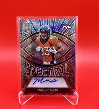 2023 Panini Spectra Marvin Mims Spectral Auto 1/5 On Card RC Auto