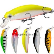 5pcs Swimbait Minnow Fishing Lure Hook Tackle Hard Bait Wobbler Lure 5.5cm/6g