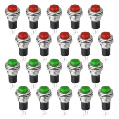 20 PCS Momentary SPST Push Button Switch 10mm AC 125V 5A AC 250V 6A