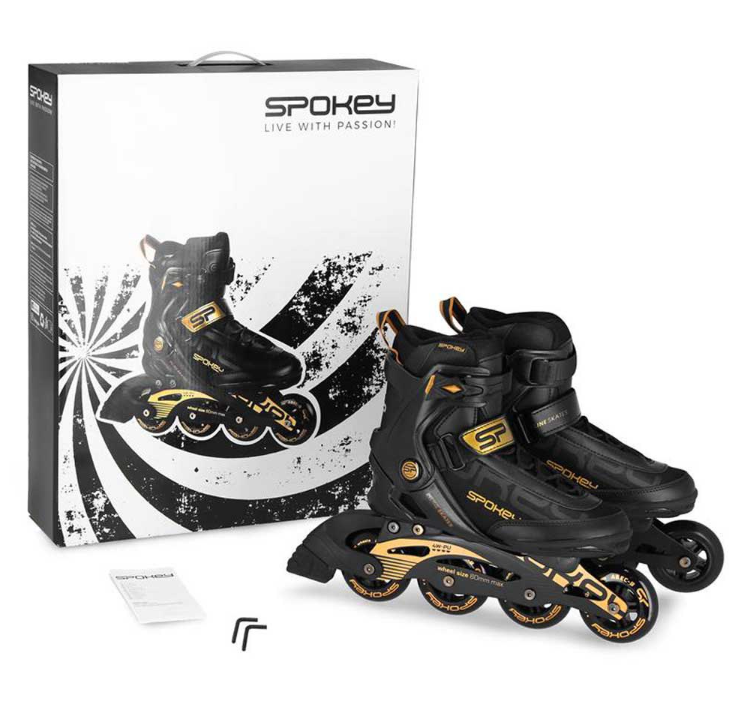 Spokey Prime Pro Inline Skates Black/Gold Size UK 9.5 EU 44 | eBay UK