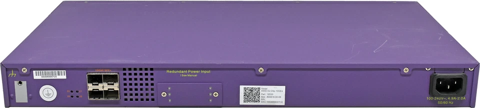 Extreme Summit X440-G2-24p-10GE4 24-Port PoE+ GE Switch 4+4 SFP/SFP+ - Image 2 of 4
