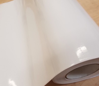 Gloss White 24'' Intermediate Cutting Craft Vinyl Adhesive Film Decal Roll