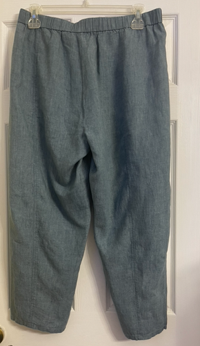 NWT $188 Eileen Fisher Nile Organic Linen Lantern Legged Pants w/ Pockets Large - 第 2/5 張圖片