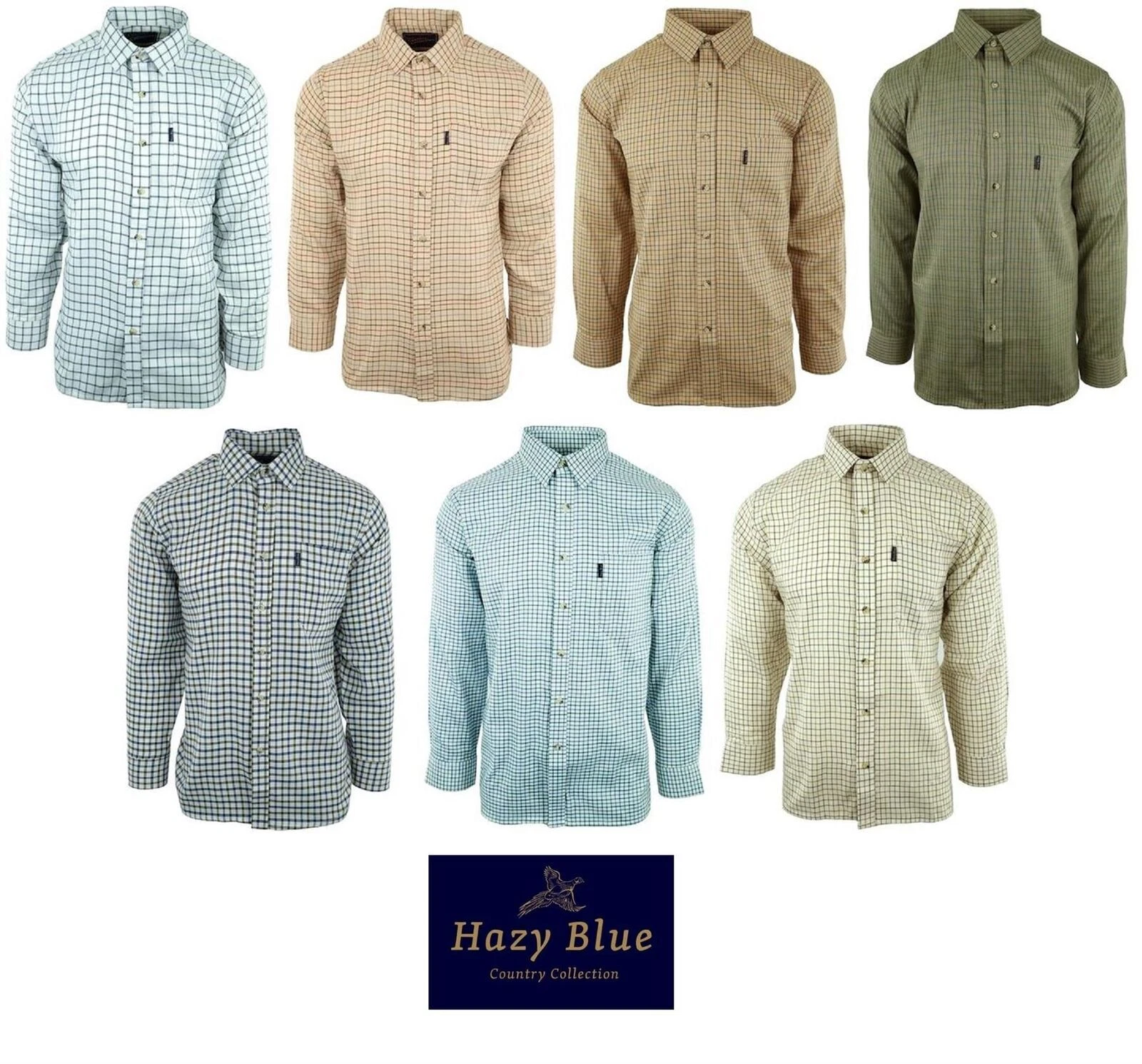 Hazy Blue Mens Long Sleeve Check Shirts Work Outdoor Smart Relaxed Fit
Opens in a new window or tab