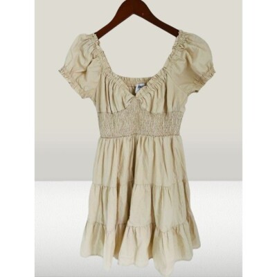 strapless open back dress Bradie Mini Dress Cream