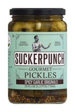 Suckerpunch Spicy Garlic Originals Gourmet Pickles, 24 Fl Oz