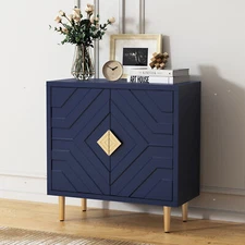 Sideboard Accent Cabinet Kitchen Modern Buffet Bedside Console Table w/ 2 Doors