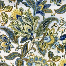 Fabric Floral Plants Green Blue Mill Creek 100% Polyester Outdoor 19 yard 54"W