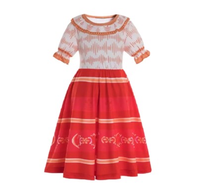 encanto orange dress Encanto Movie Costume Dolores Madrigal Disney Inspired Size 6T