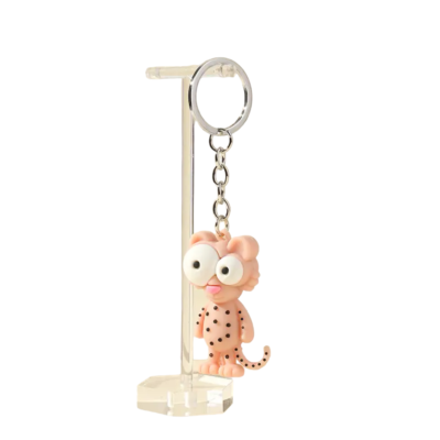 PVC Large Eyed Animal Key Chain Key Ring New Cheetah
