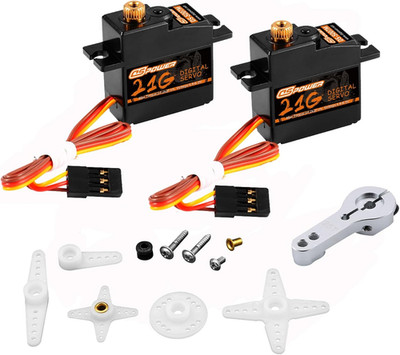 2PCS 21G Mini Digital Servo, Steering Gear Full Metal Gear Micro RC Servos Motor