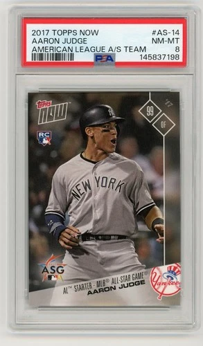 AARON JUDGE 2017 Topps Now All Star Rc #AS-14 PSA 8 New York Yankees