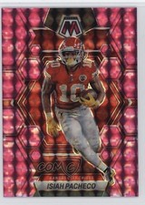 2023 Panini Mosaic Pink Camo Mosaic Prizm Isiah Pacheco #110 0mv0