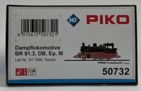 Piko 50732 H0 DC Dampflok BR 91.3 DB III + Plux16 Dec. Sound