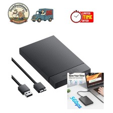 2.5'' SATA HDD Enclosure - Lightweight USB 3.0, Auto-Sleep for Energy Efficiency