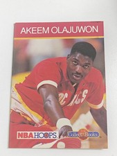 1990 NBA Hoops Collect A Books Akeem Olajuwon Rockets Card