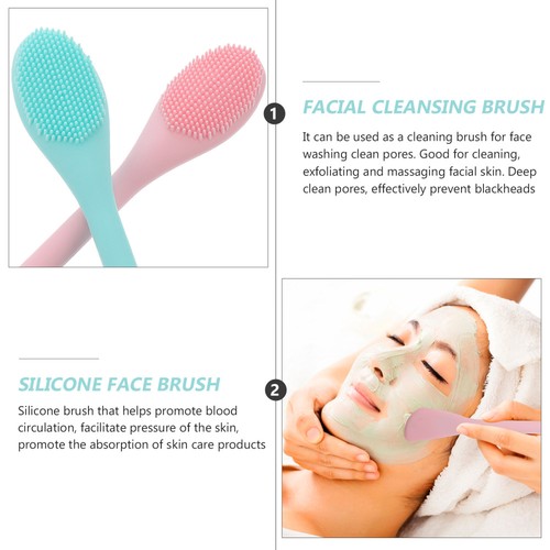 2pcs Manual Face Wash Cleaning Brush Face Cleansing Brush Massage Face Brush - Picture 8 of 12